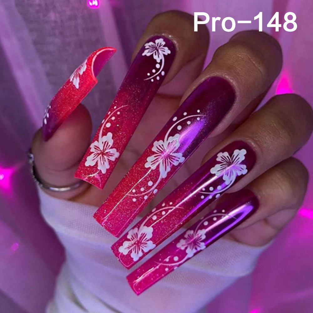 Promake Press on Nails Long-Medium-Short 12 Packs (288 Pcs) Reuseable Nails wtih Nail tools