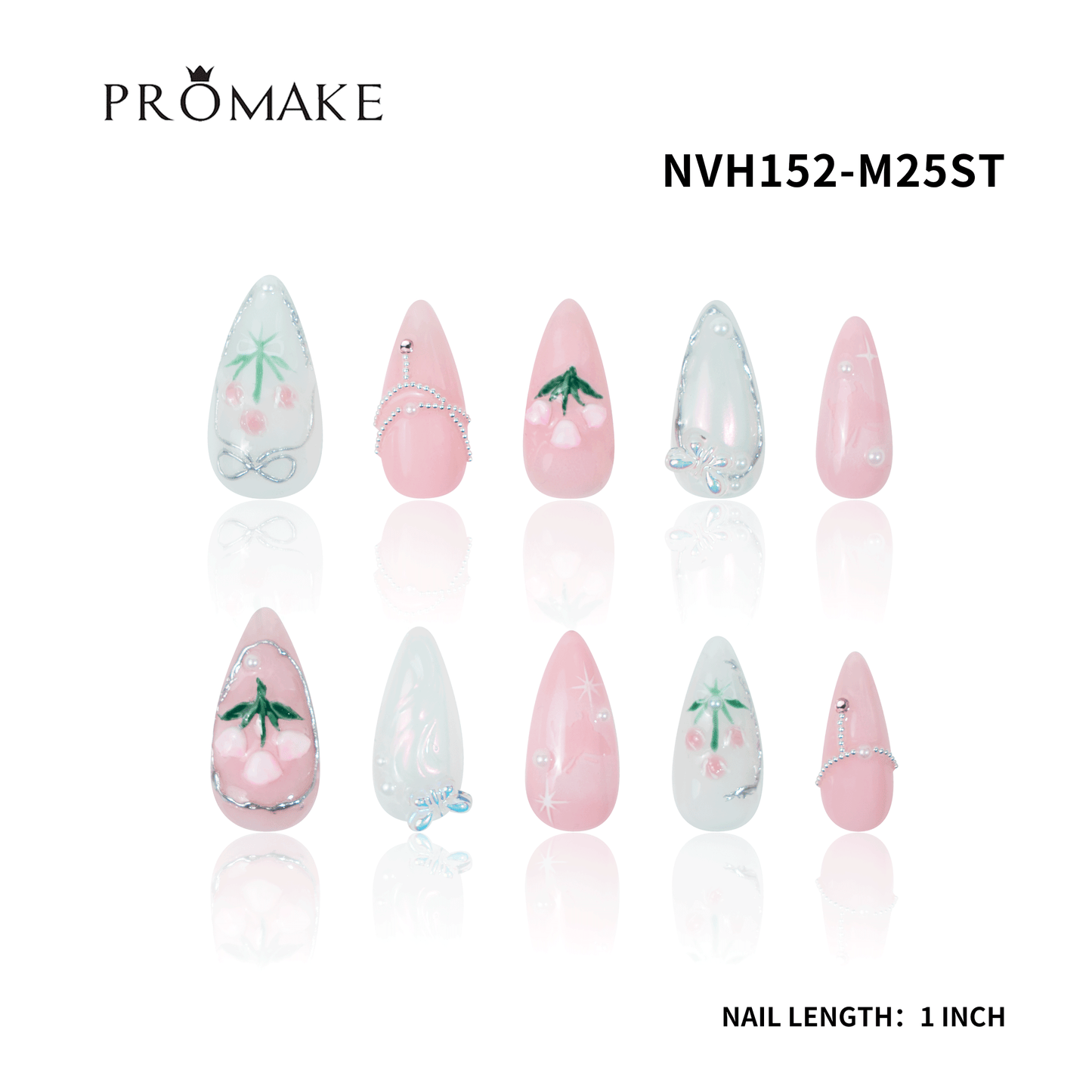 Promake New Drops 2 - New Luxury Handmade Press on Nails-Unique Design-High Quality Nails - With 2 Sets Nails Tools-XS-XL Size(副本)