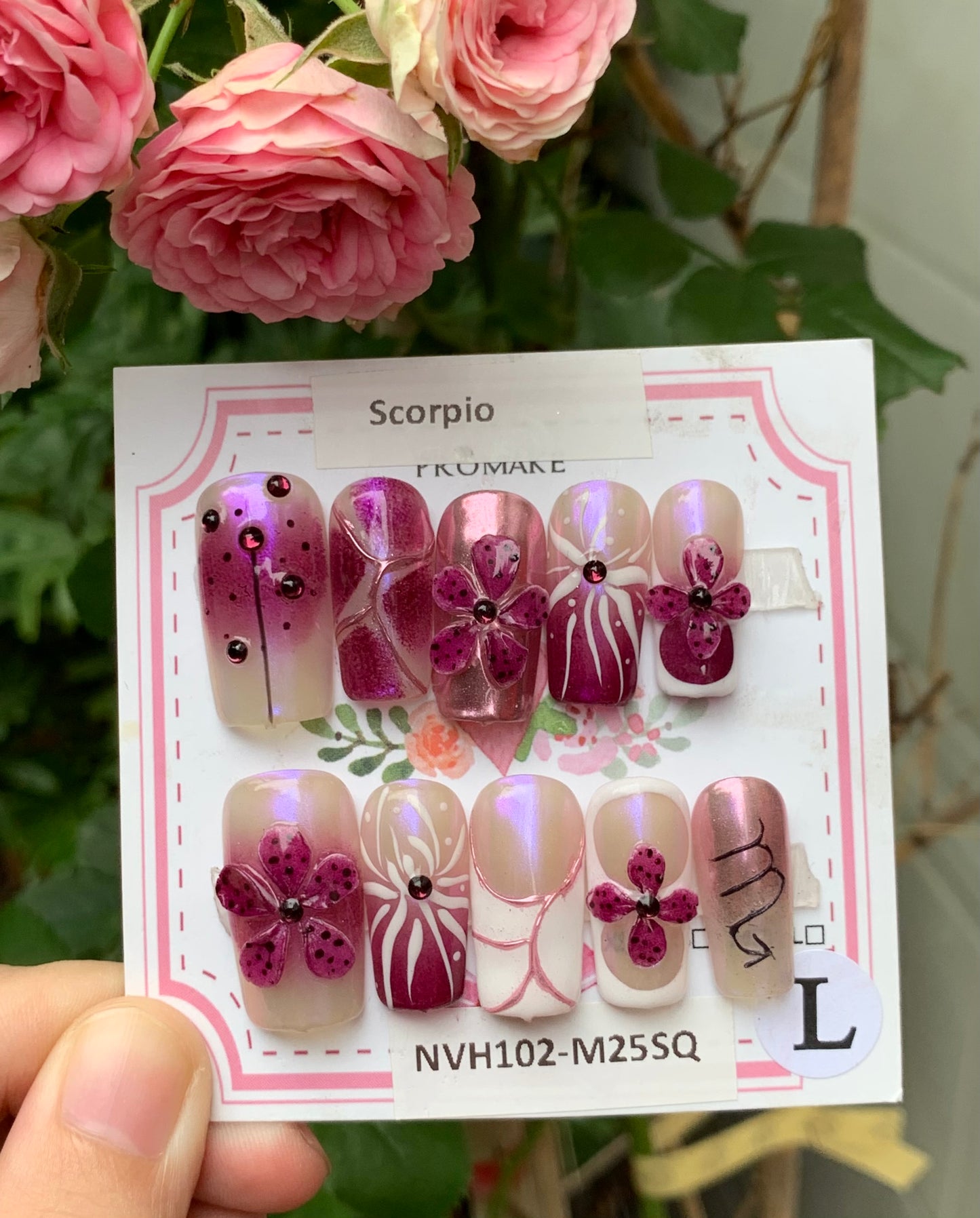 3D FLORAL ZODIAC SIGN 1 INCH COLLECTION