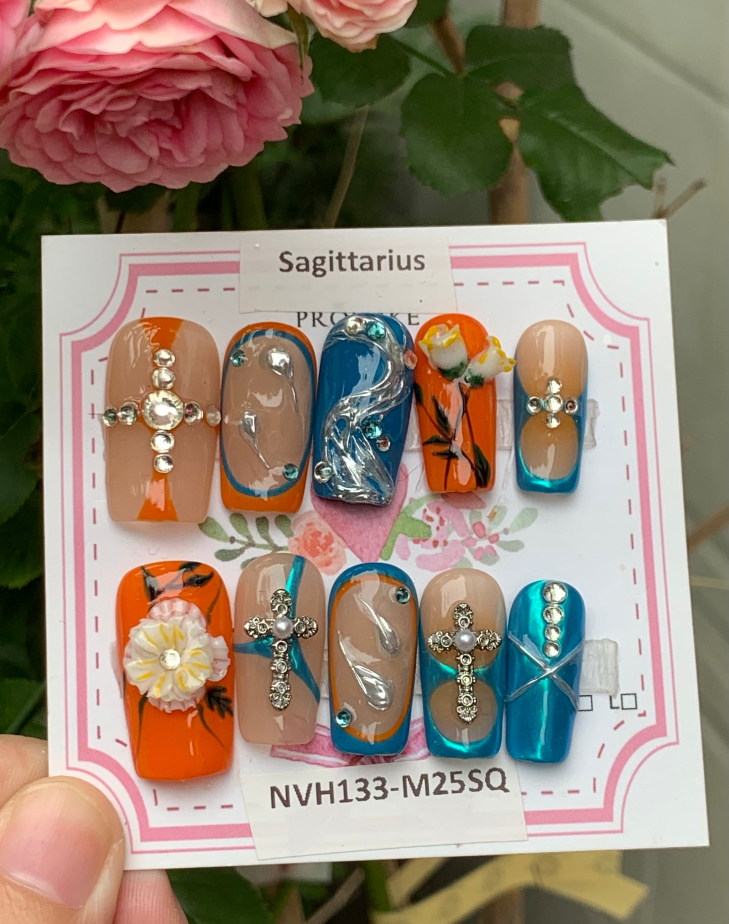 3D FLORAL ZODIAC SIGN 1 INCH COLLECTION