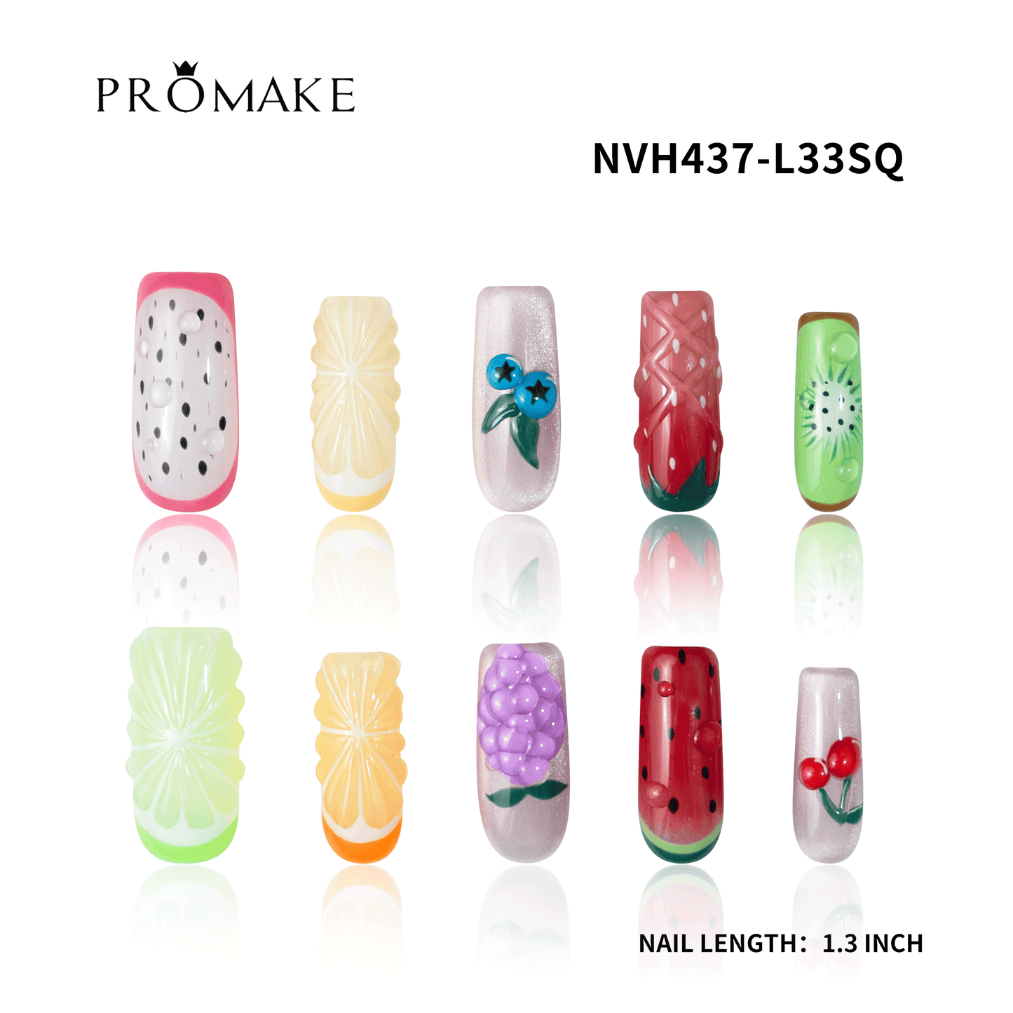 Promake New Drops- New Luxury Handmade Press on Nails-Unique Design-High Quality Nails - With 2 Sets Nails Tools-XS-XL Size