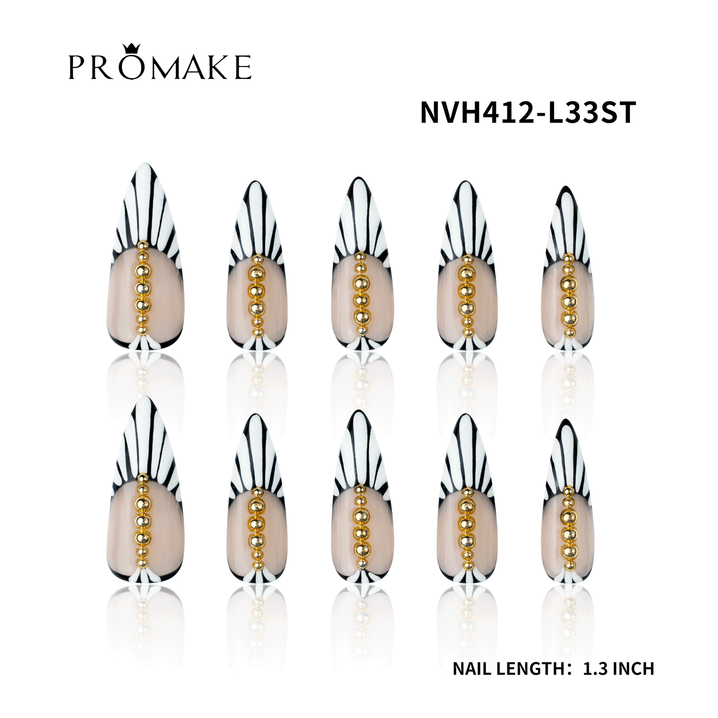 Promake New Drops 2 - New Luxury Handmade Press on Nails-Unique Design-High Quality Nails - With 2 Sets Nails Tools-XS-XL Size(副本)