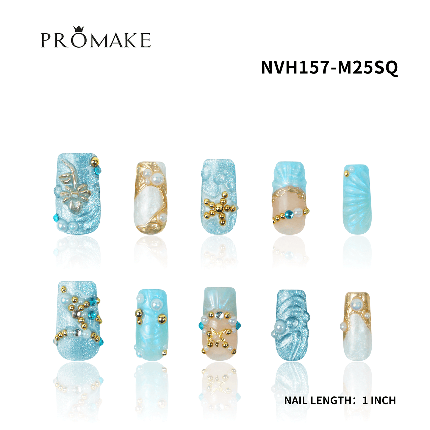 Promake New Drops 2 - New Luxury Handmade Press on Nails-Unique Design-High Quality Nails - With 2 Sets Nails Tools-XS-XL Size(副本)