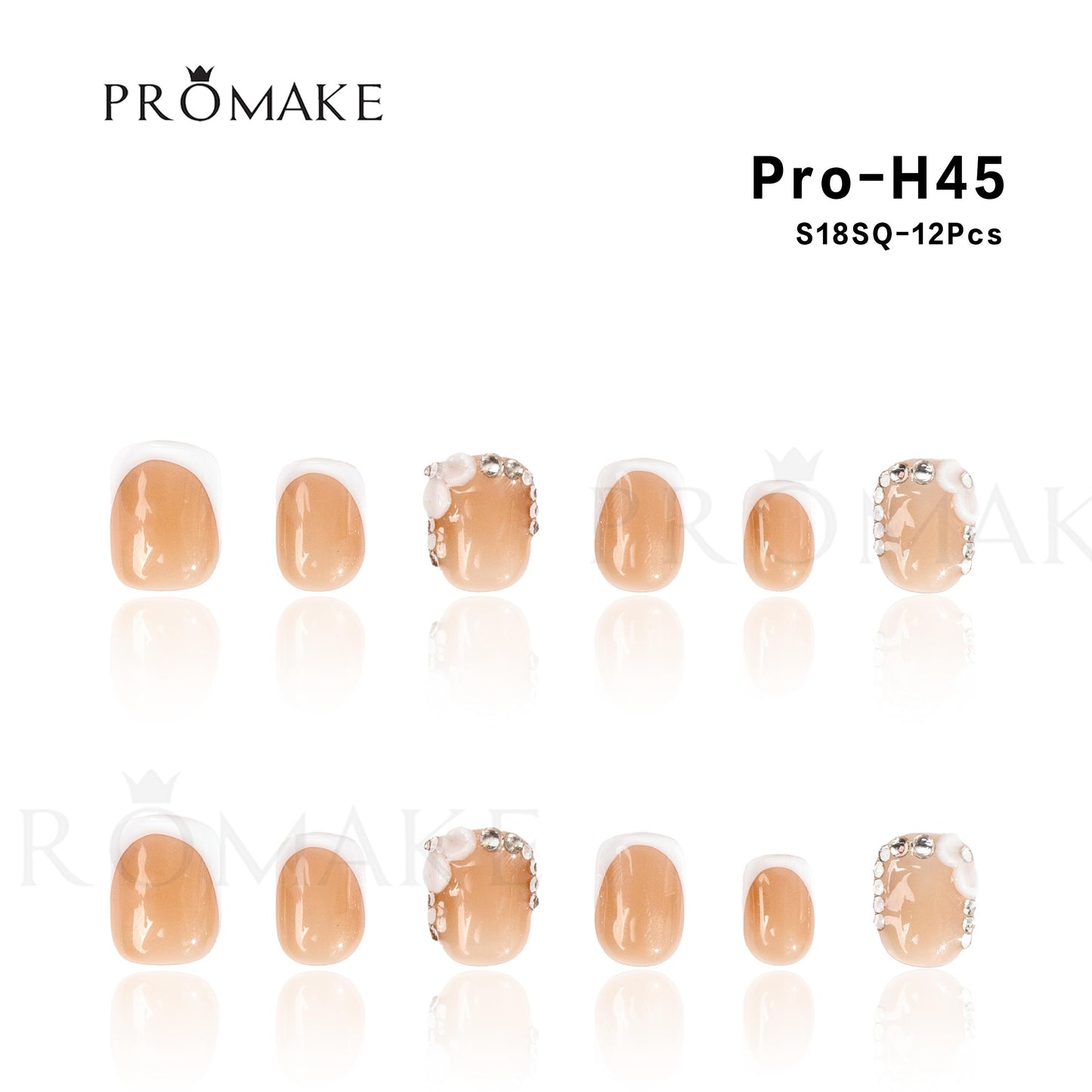 Promake Short Nails- 100% Handmade Luxury Nails- Luxury Handmade Press on Nails- Nail Art Nail Care- With Nails Tools-0.7 Inch Length- Children Nails