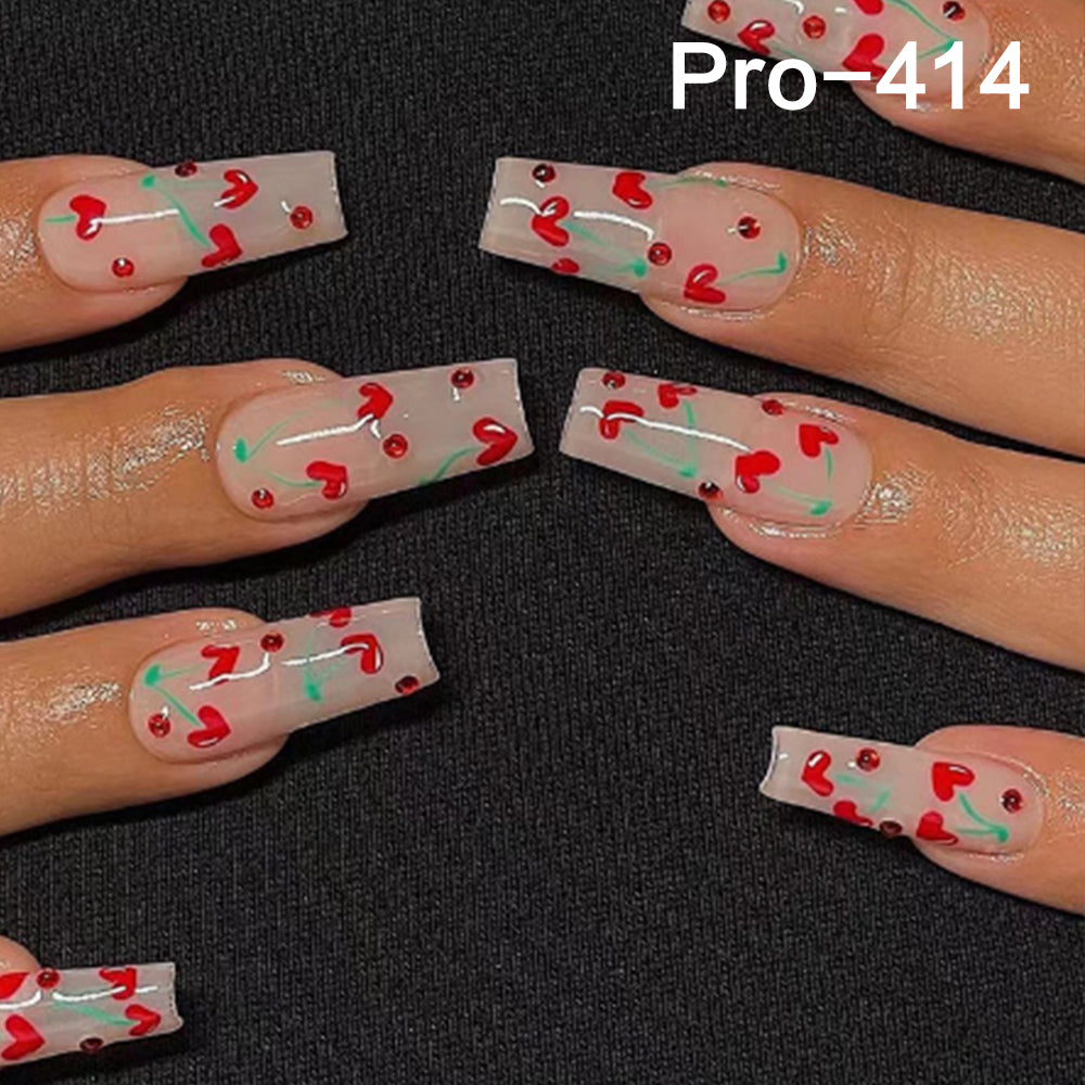 Promake Press on Nails Long-Medium-Short 12 Packs (288 Pcs) Reuseable Nails wtih Nail tools