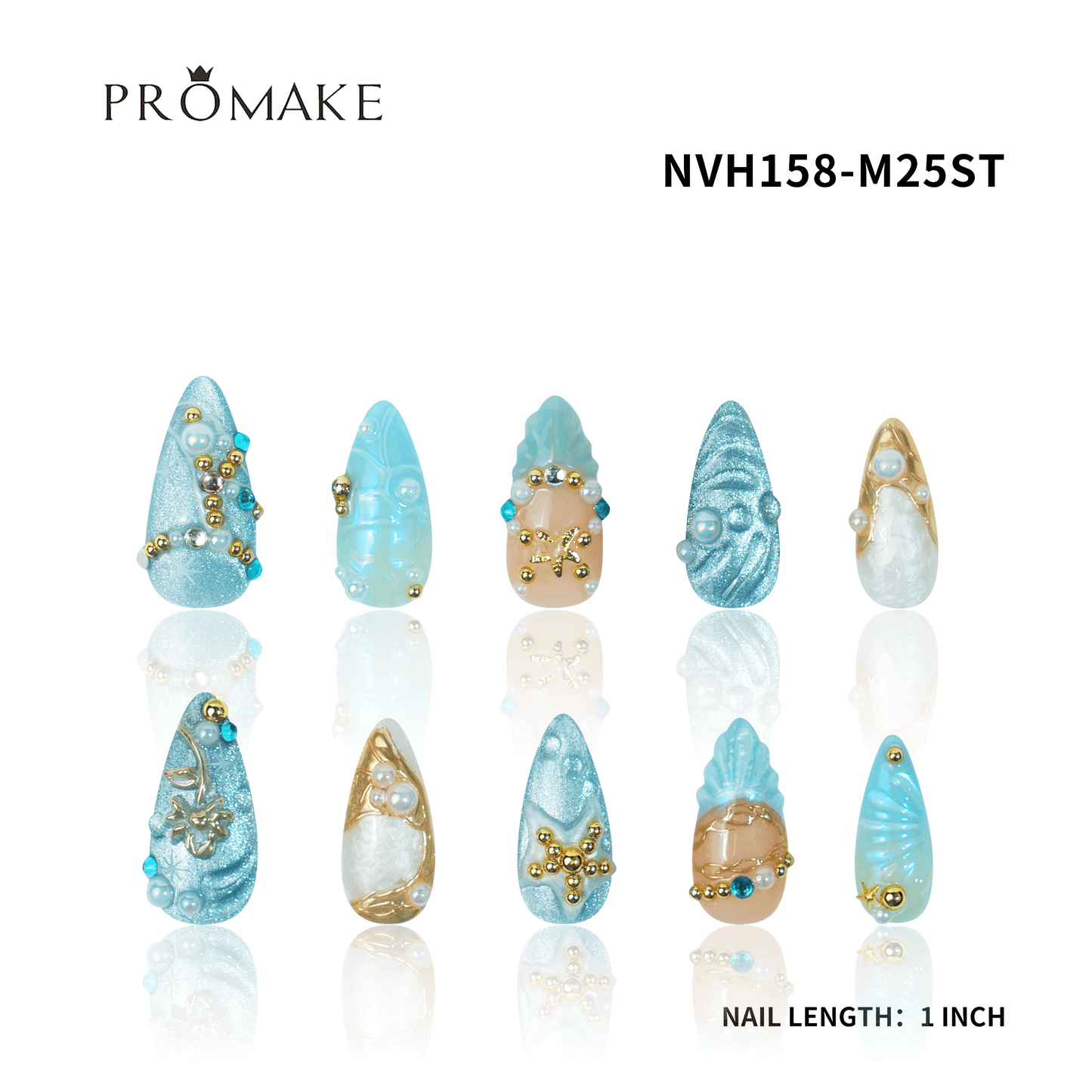 Promake New Drops 2 - New Luxury Handmade Press on Nails-Unique Design-High Quality Nails - With 2 Sets Nails Tools-XS-XL Size(副本)