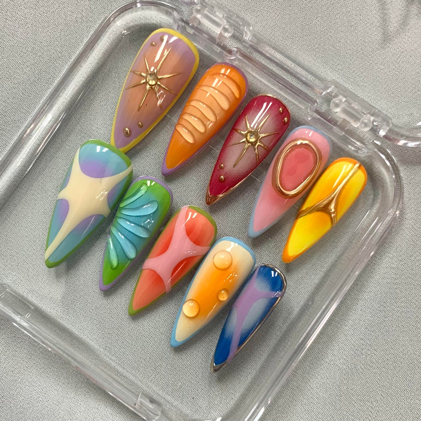 PROMAKENAILS IN Stock Luxury Press On Nails – Salon Quality Handmade-Almond/Square/Stiletto-Fake nails-Ins style-Cat eye/For daily eye
