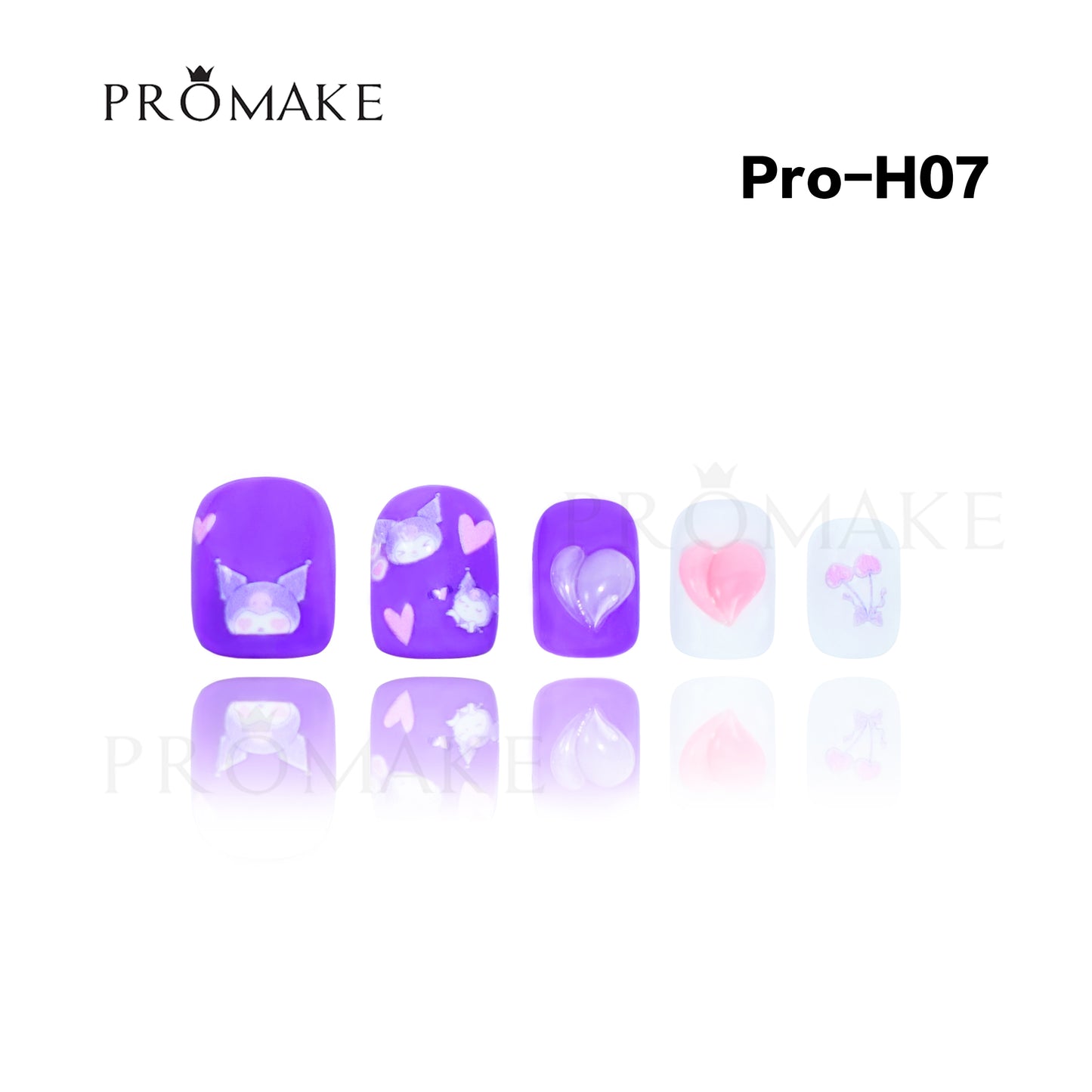 Promake Luxury - Short Length H01-H27 - Handmade Press On Nails Reusable 10PCS