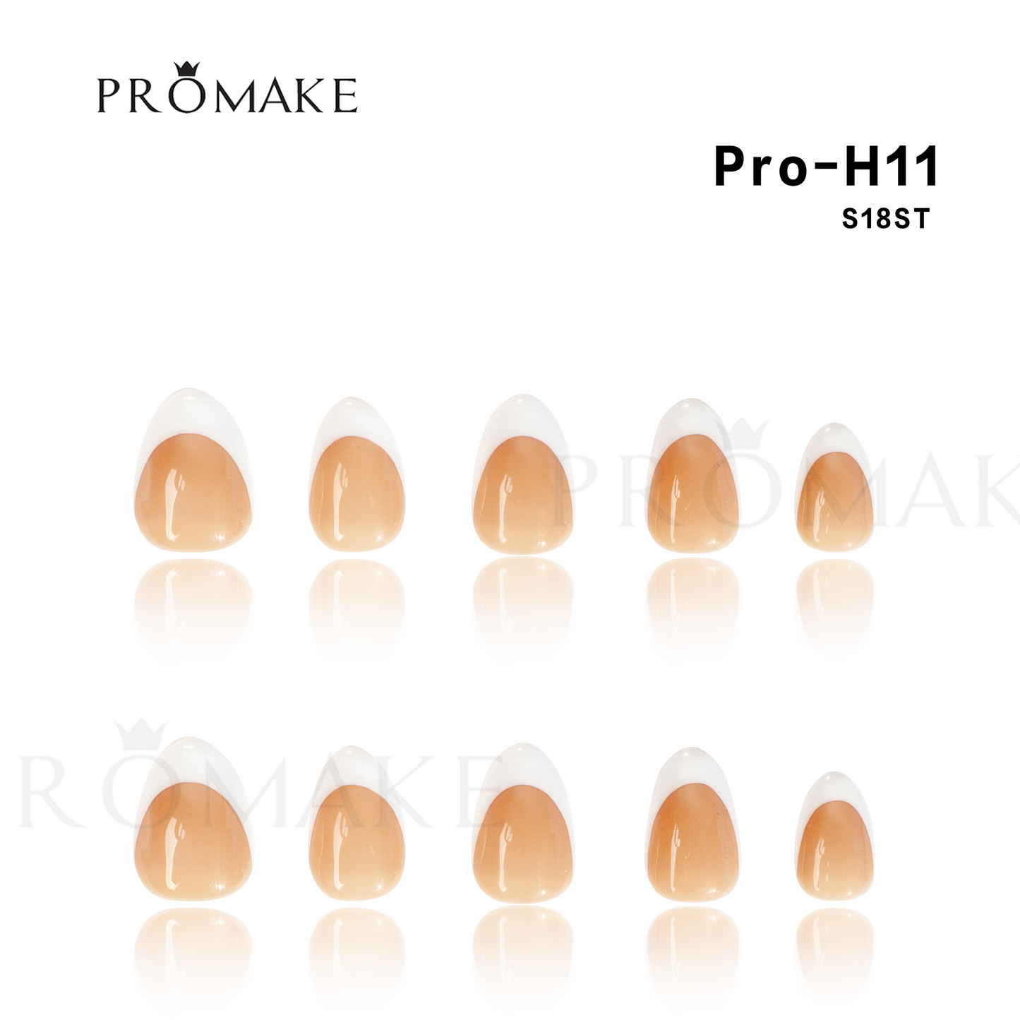 Promake Luxury - Short Length H01-H27 - Handmade Press On Nails Reusable 10PCS