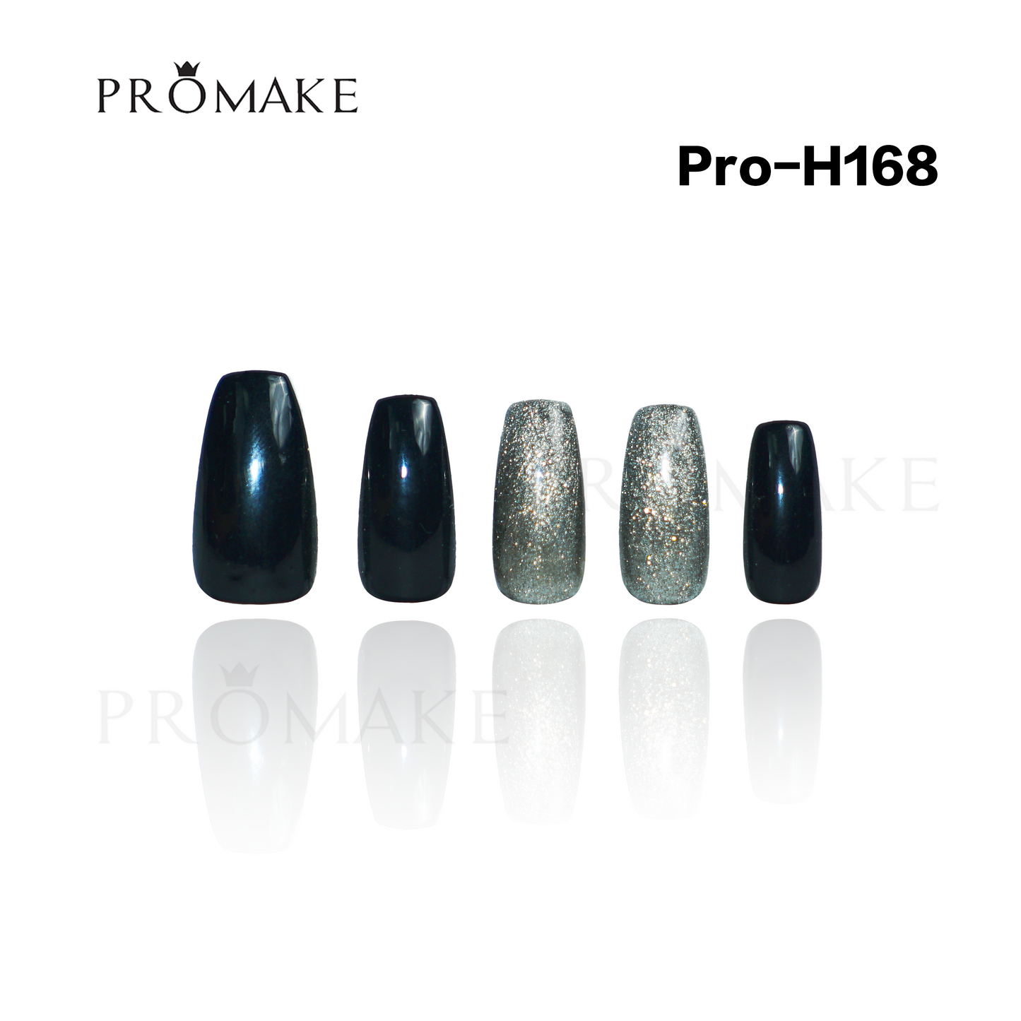 Promake Luxury - Mid-Length H161-H180 - Handmade Press On Nails 10PCS Reuseable Nails wtih Nail tools