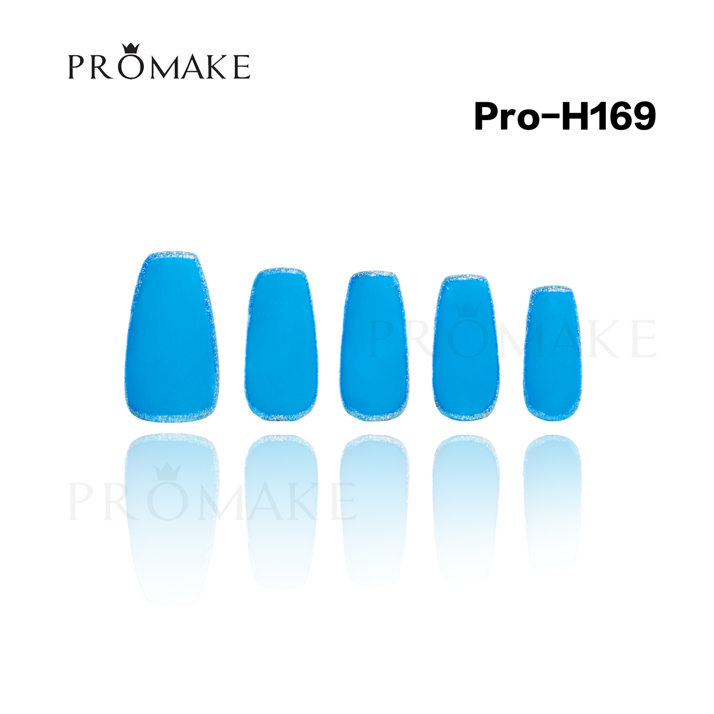Promake Luxury - Mid-Length H161-H180 - Handmade Press On Nails 10PCS Reuseable Nails wtih Nail tools