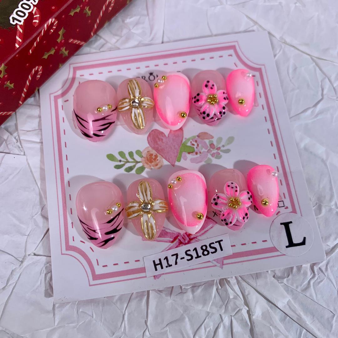 Promake Luxury - Short Length H01-H27 - Handmade Press On Nails Reusable 10PCS