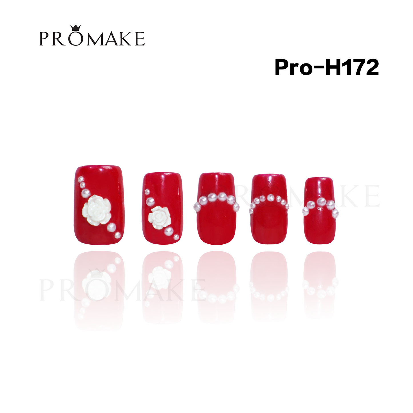 Promake Luxury - Mid-Length H161-H180 - Handmade Press On Nails 10PCS Reuseable Nails wtih Nail tools