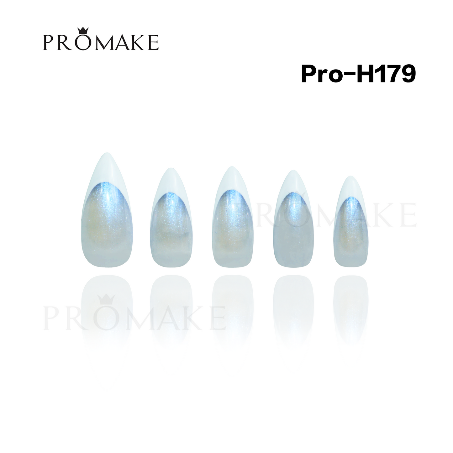 Promake Luxury - Mid-Length H161-H180 - Handmade Press On Nails 10PCS Reuseable Nails wtih Nail tools