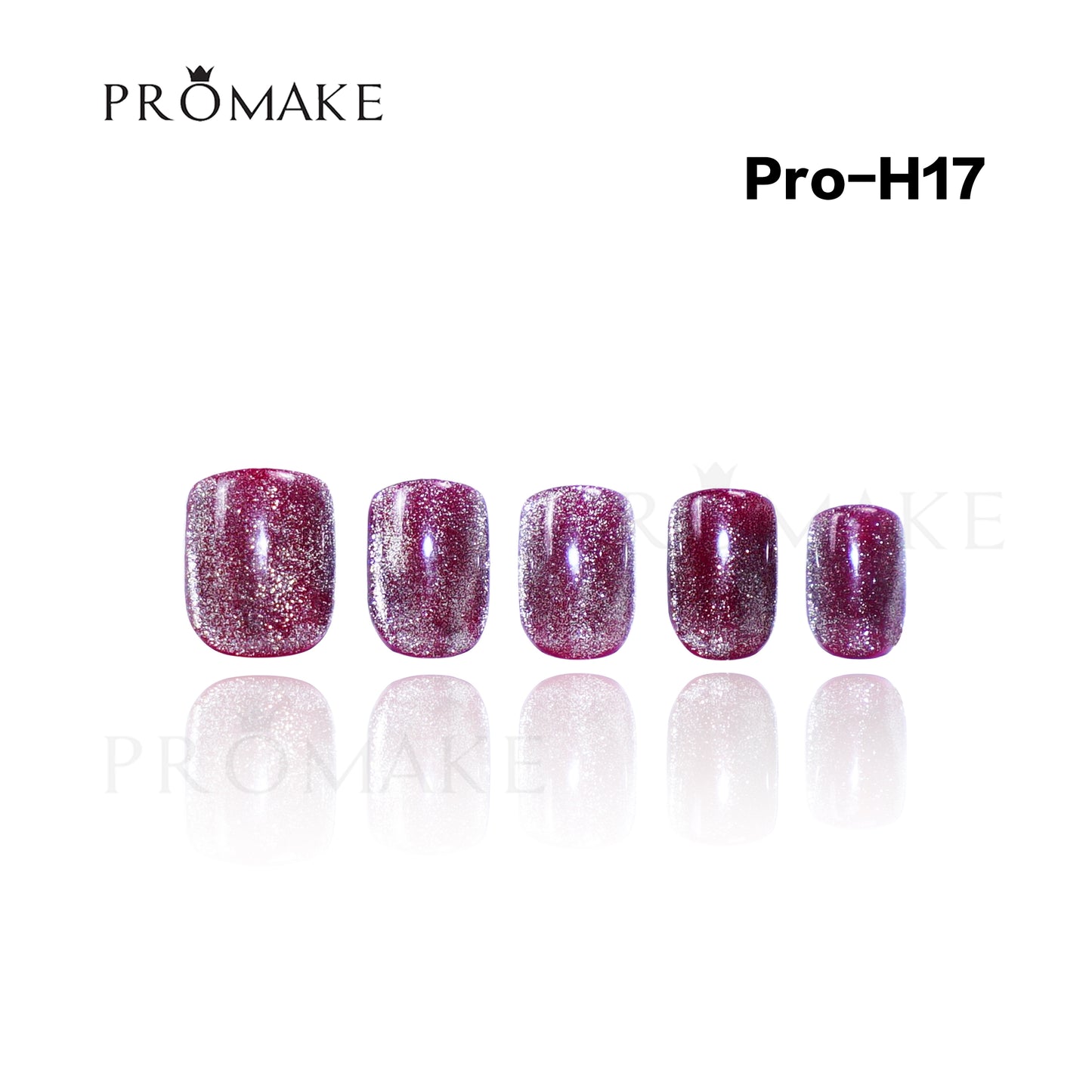 Promake Luxury - Short Length H01-H27 - Handmade Press On Nails Reusable 10PCS