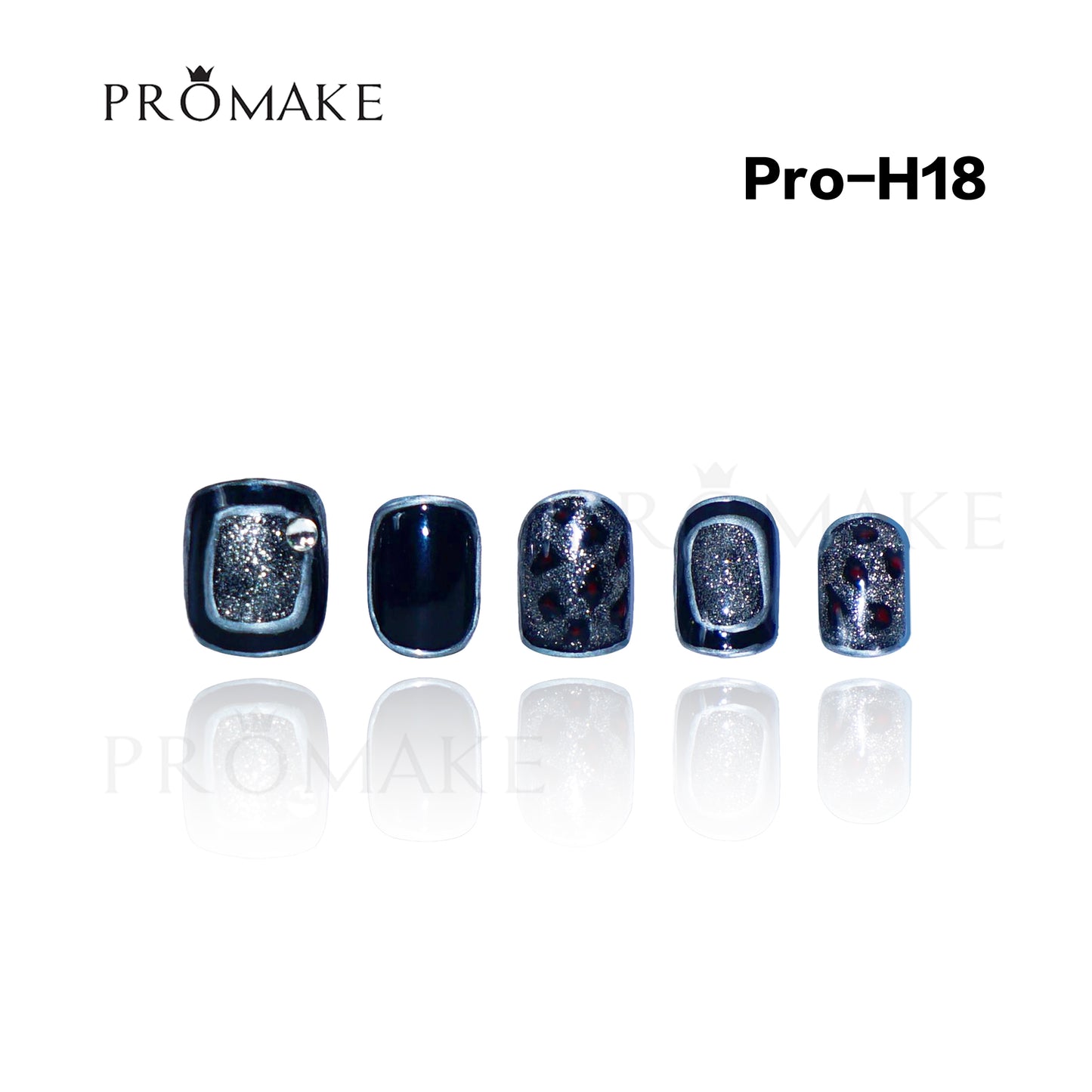 Promake Luxury - Short Length H01-H27 - Handmade Press On Nails Reusable 10PCS
