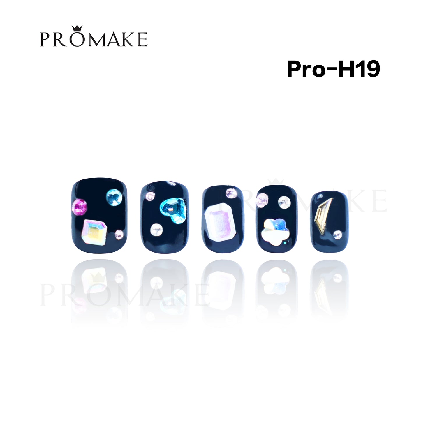 Promake Luxury - Short Length H01-H27 - Handmade Press On Nails Reusable 10PCS