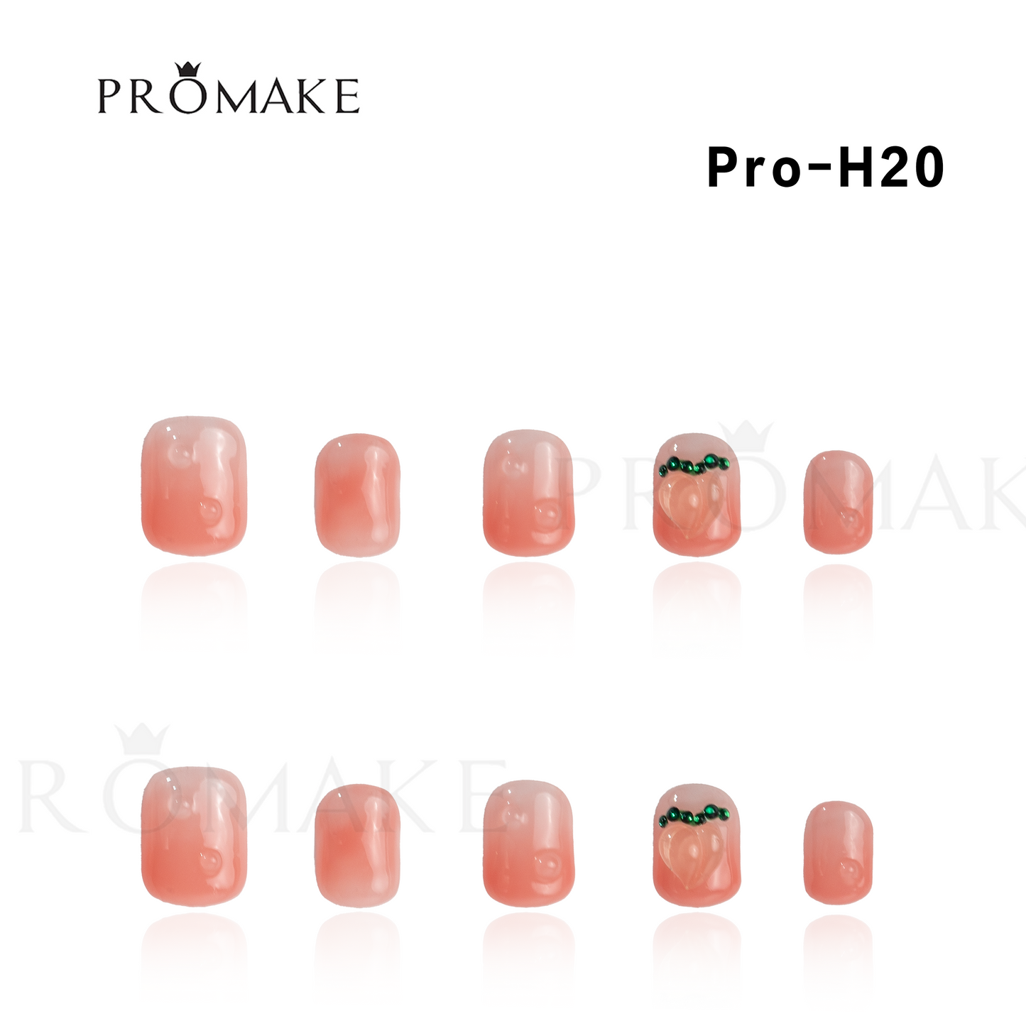 Promake Luxury - Short Length H20-H55 - Handmade Press On Nails Reusable 10PCS