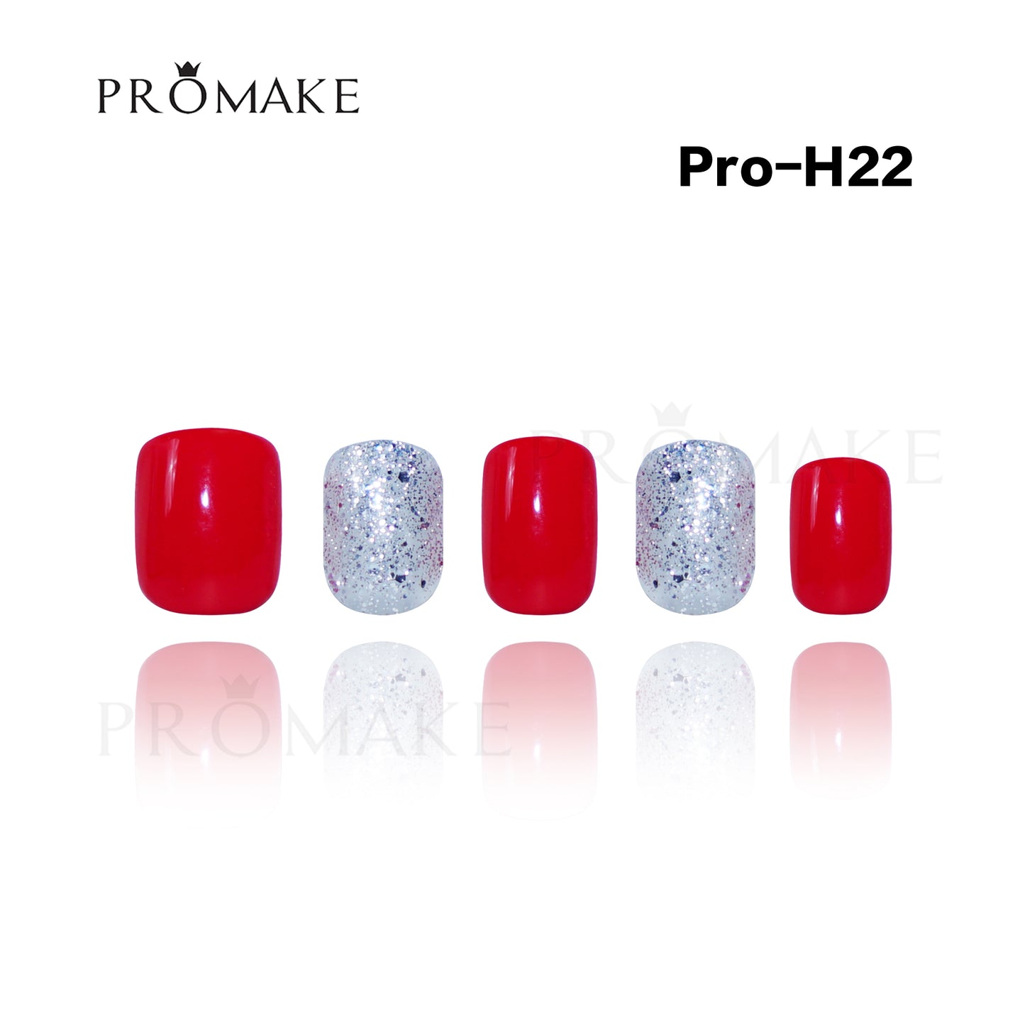 Promake Luxury - Short Length H01-H27 - Handmade Press On Nails Reusable 10PCS