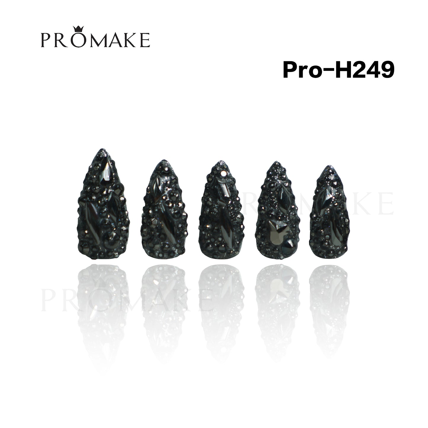 Promake Luxury - Mid-Length H246-H272 - Handmade Press On Nails 10PCS Reuseable Nails wtih Nail tools