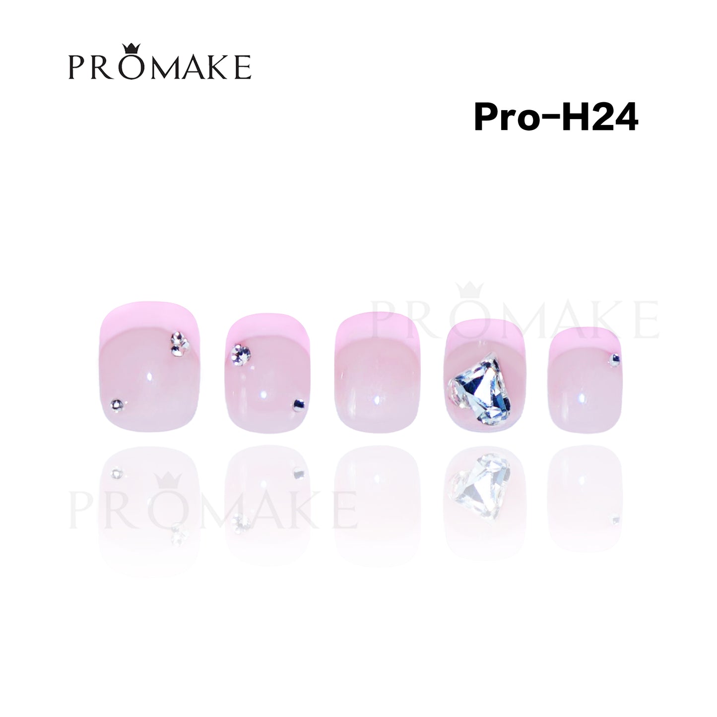 Promake Luxury - Short Length H01-H27 - Handmade Press On Nails Reusable 10PCS