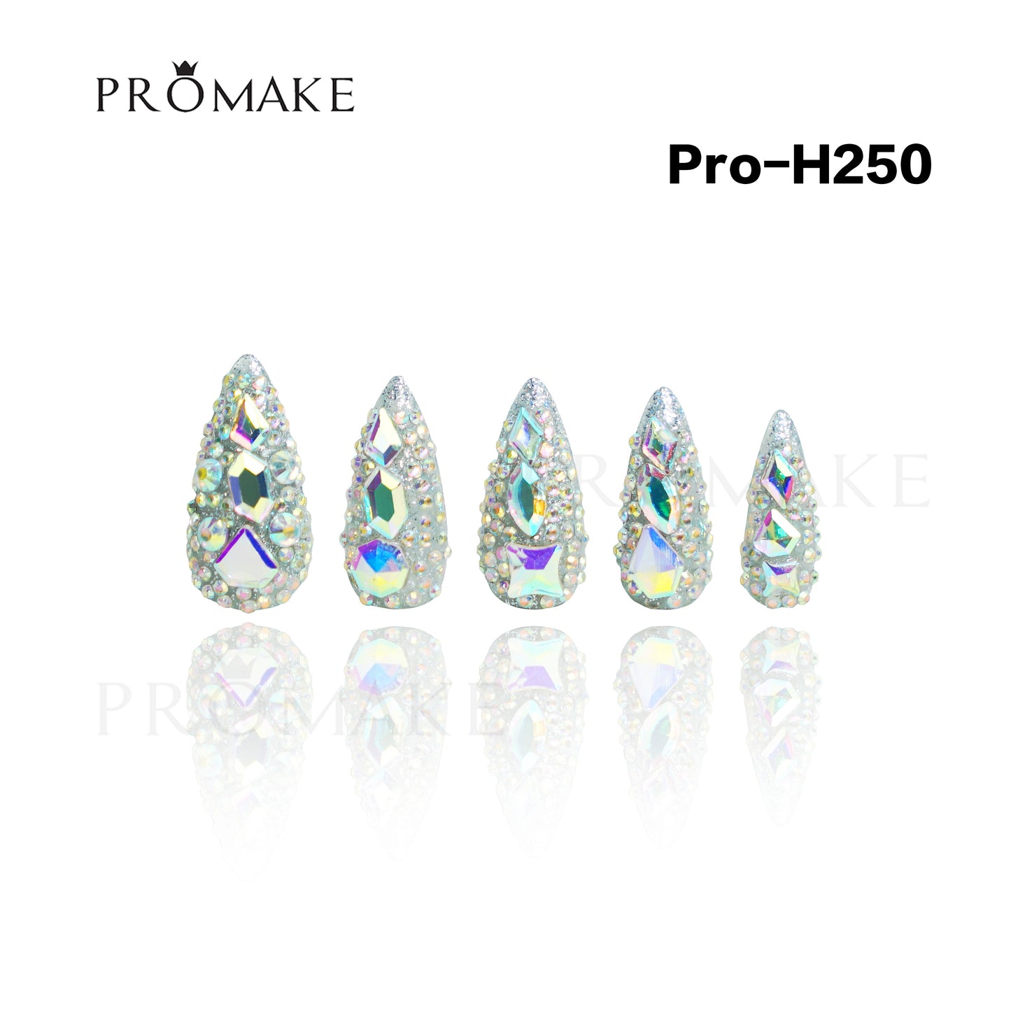 Promake Luxury - Mid-Length H246-H272 - Handmade Press On Nails 10PCS Reuseable Nails wtih Nail tools
