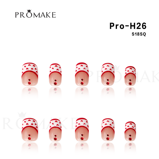 Promake Valentine's Day New series-Luxury Handmade Press on Nails-Nails Art Nail Care-With Nails Tools-54MM Length Super Long Length-XS-XL Size