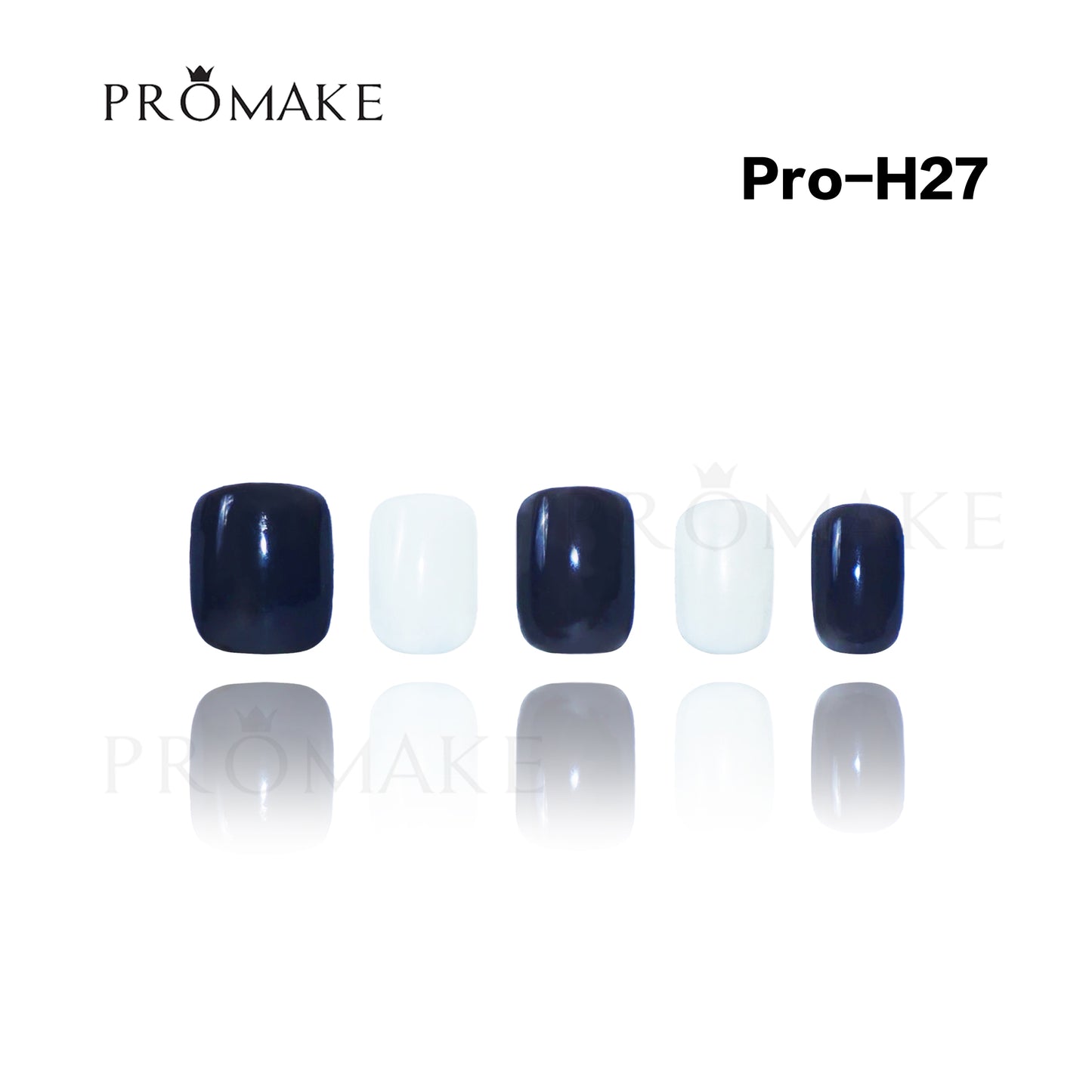Promake Luxury - Short Length H01-H27 - Handmade Press On Nails Reusable 10PCS