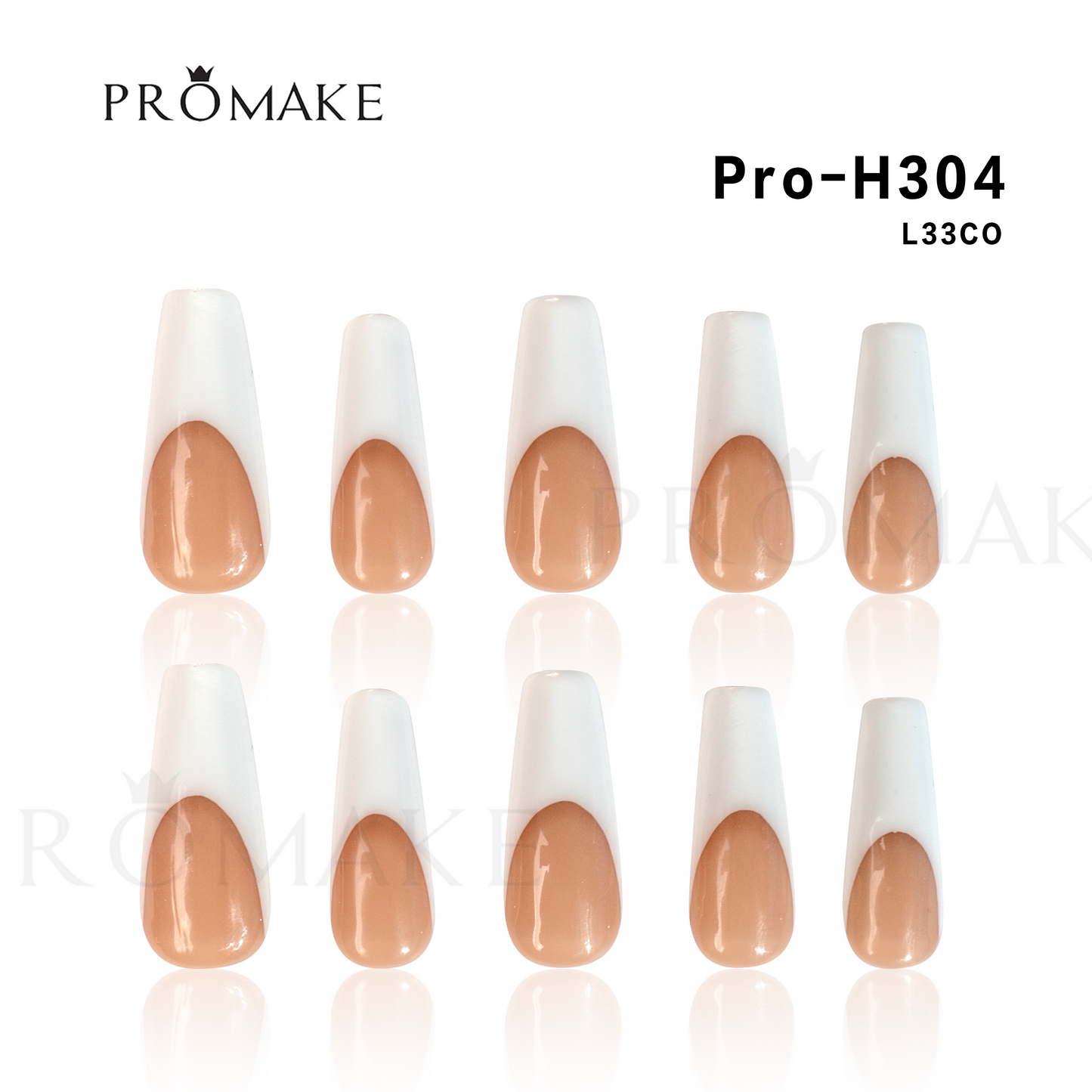 Promake Luxury - Long length - H301-H315 - Custom Handmade Press On Nails 10PCS Reuseable Nails wtih Nail tools