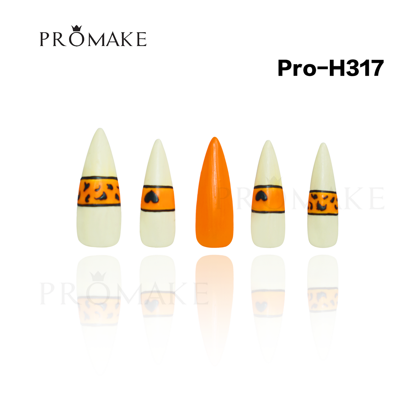 Promake Luxury - Long length - H307-H330 - Custom Handmade Press On Nails 10PCS Reuseable Nails wtih Nail tools