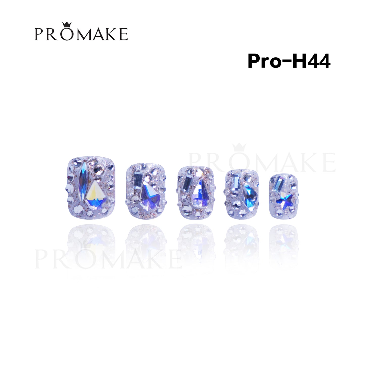 Promake Luxury - Short Length H20-H55 - Handmade Press On Nails Reusable 10PCS