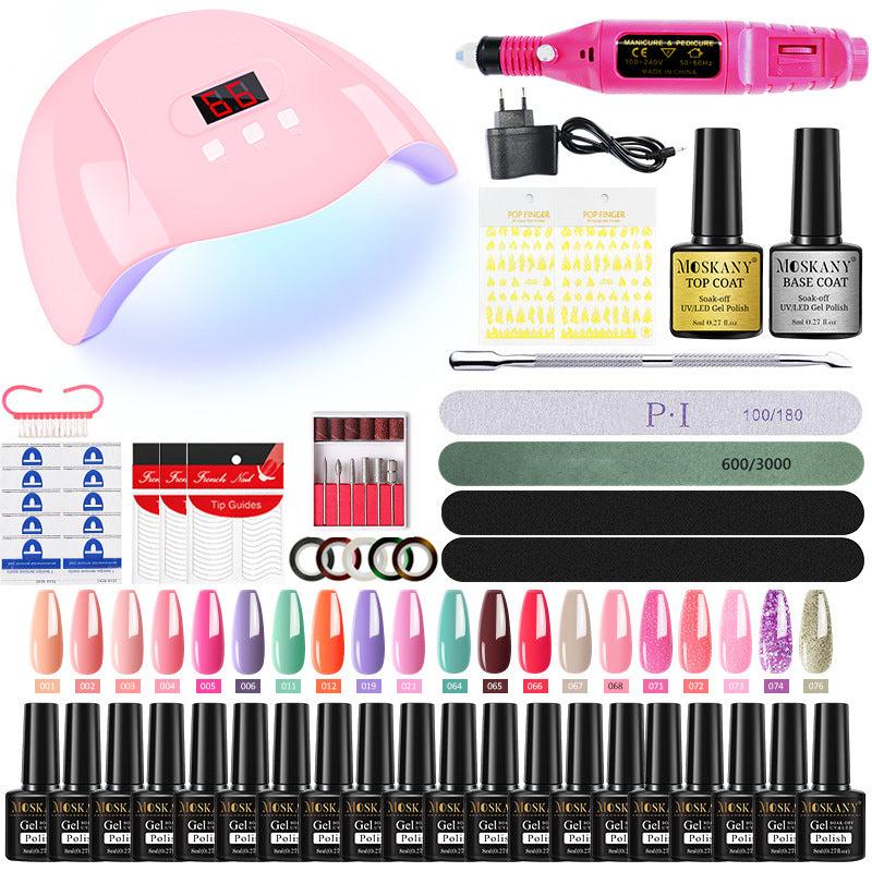 Popular Nail Beauty Tool Sets Full Set Uv Polish Beginner Professional Home Nail Tip Novice Led Nail Lamp