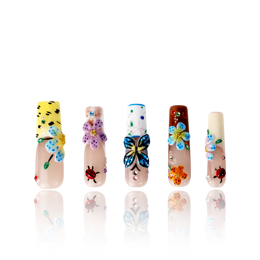 Spring Symphony Medium Length Nails