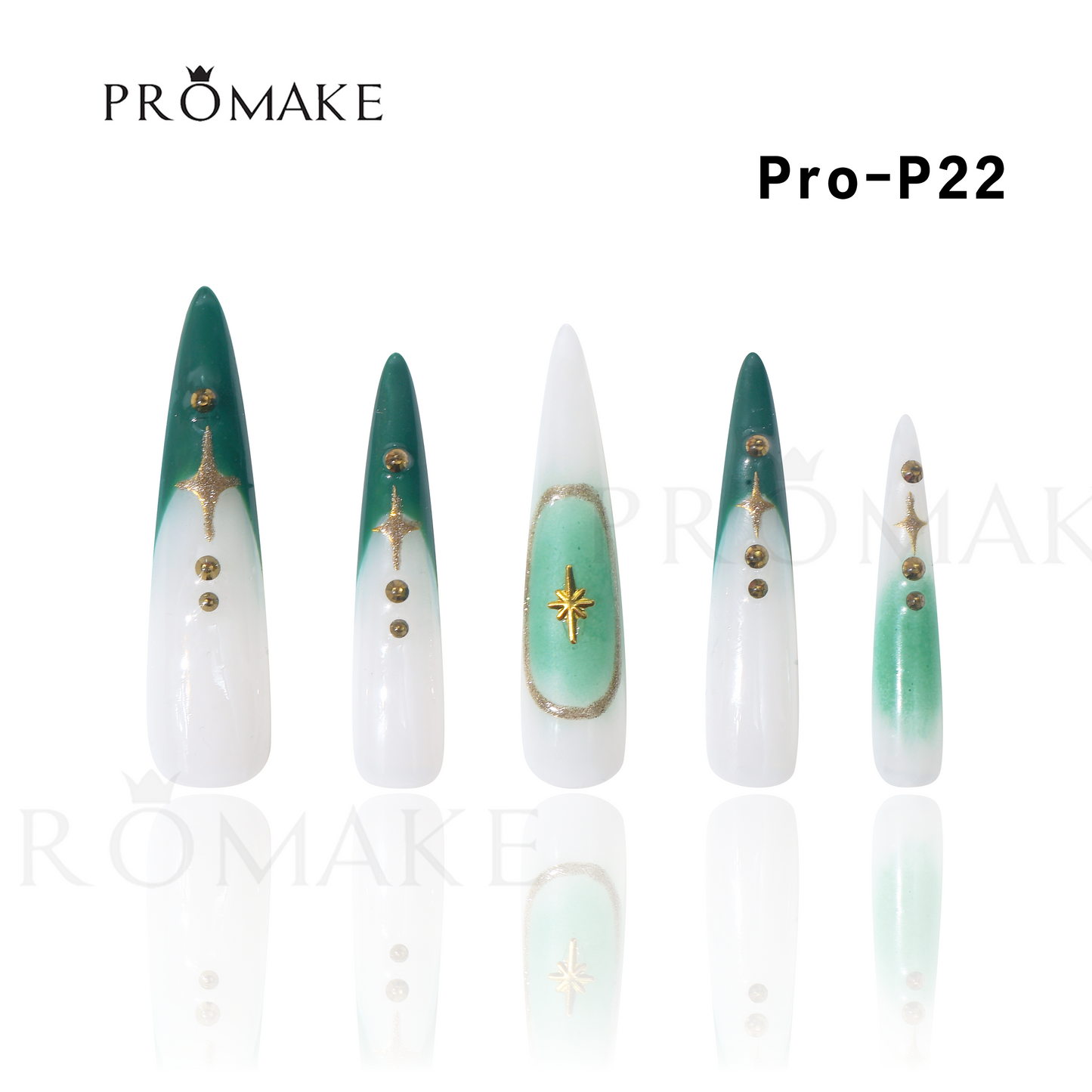 Promake Luxury - Super Long 54MM - P19-P38 - Custom Handmade Press On Nails 10PCS Reuseable Nails wtih Nail tools
