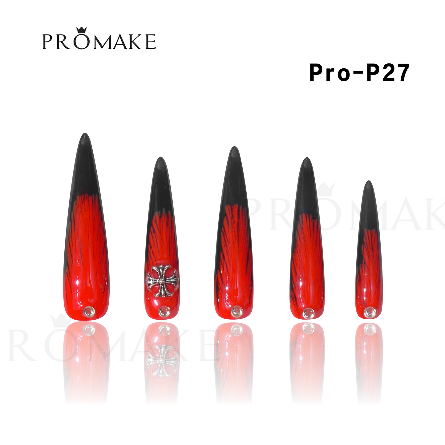 Promake Luxury - Super Long 54MM - P19-P38 - Custom Handmade Press On Nails 10PCS Reuseable Nails wtih Nail tools
