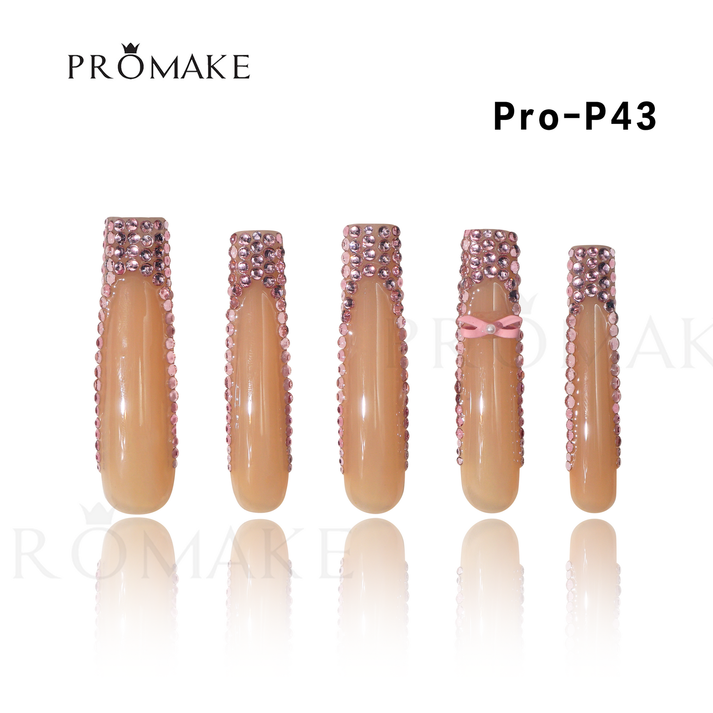 Promake Luxury - Super Long 54MM - P39-P54 - Custom Handmade Press On Nails 10PCS Reuseable Nails wtih Nail tools