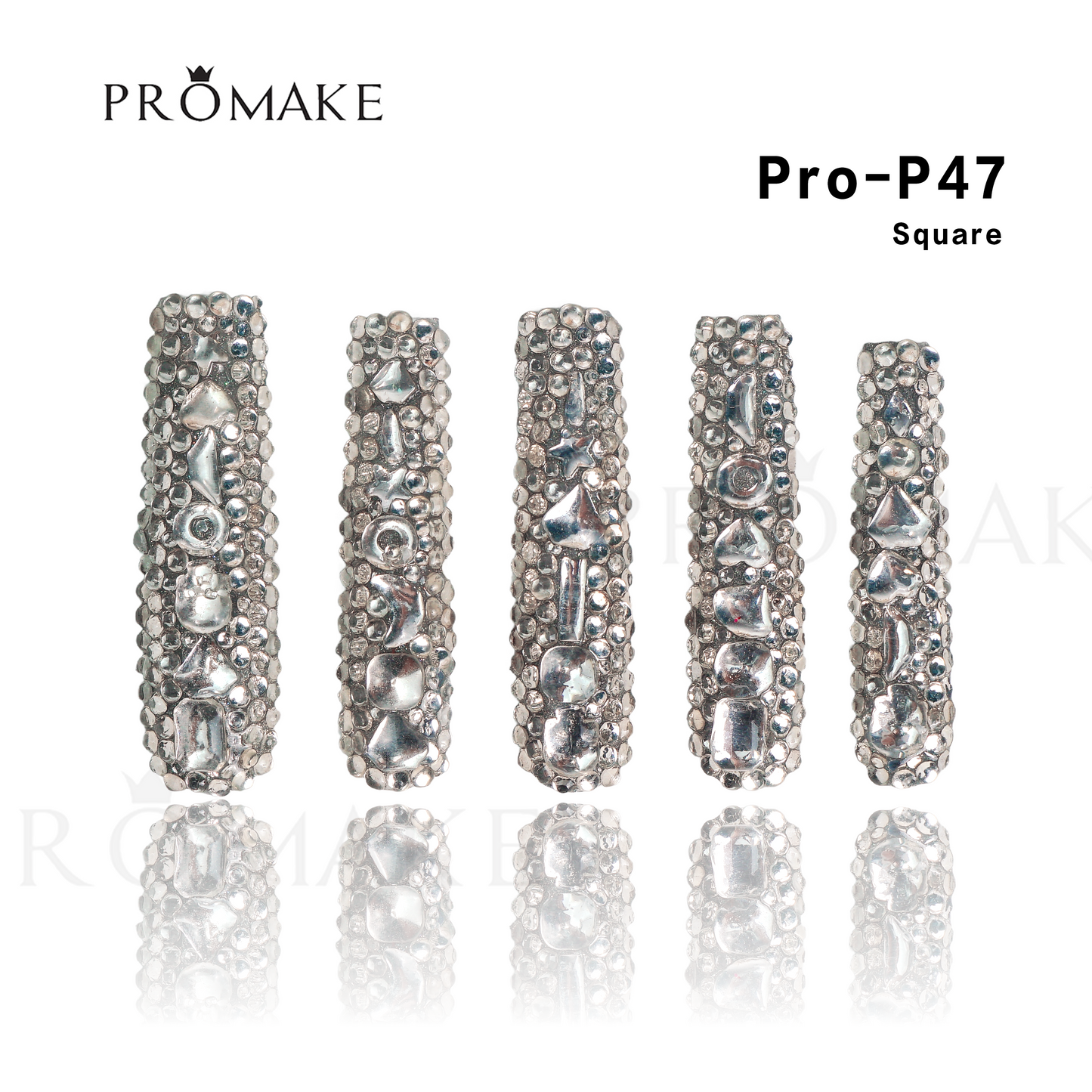 Promake Luxury - Super Long 54MM - P39-P54 - Custom Handmade Press On Nails 10PCS Reuseable Nails wtih Nail tools
