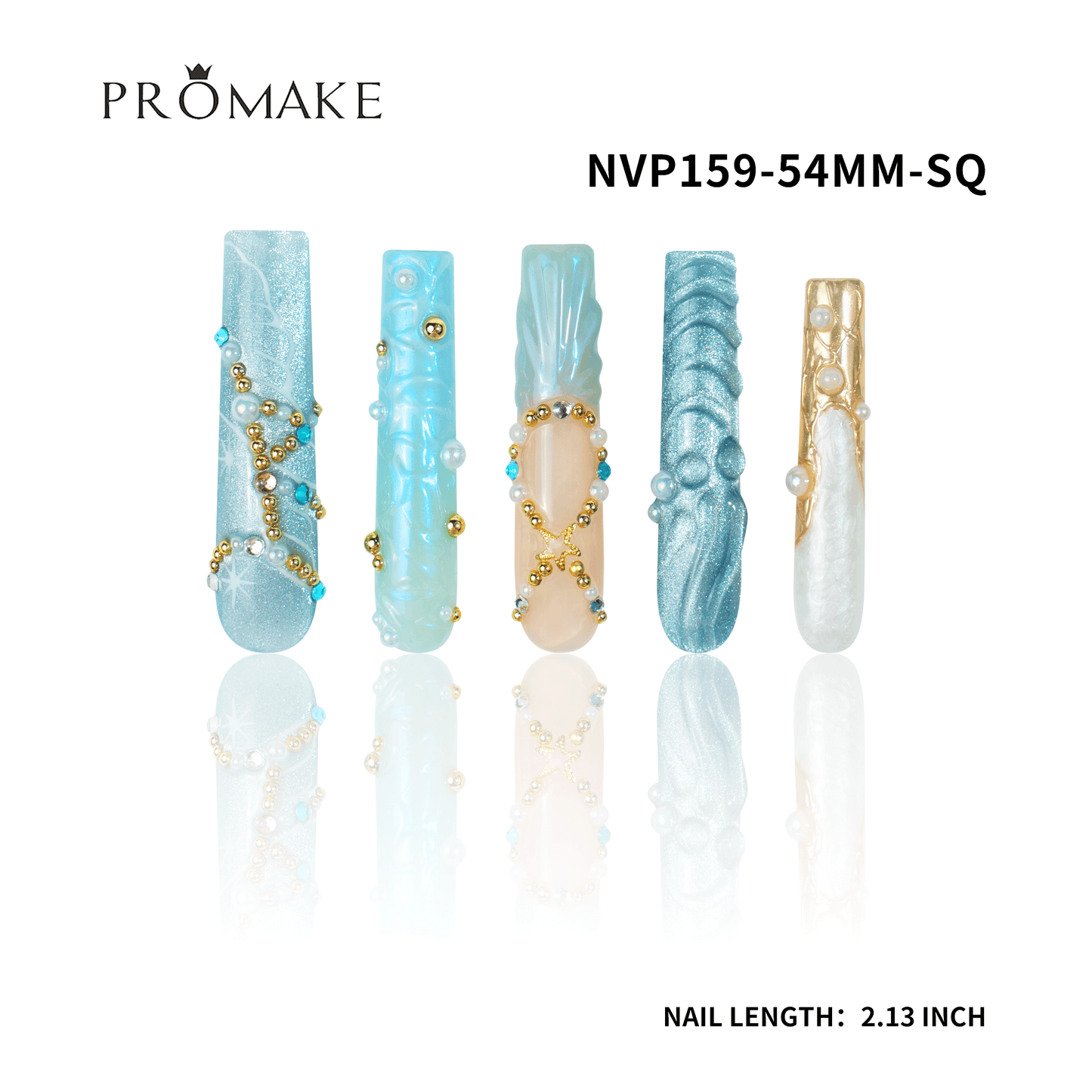 Promake New Drops 2 - New Luxury Handmade Press on Nails-Unique Design-High Quality Nails - With 2 Sets Nails Tools-XS-XL Size(副本)