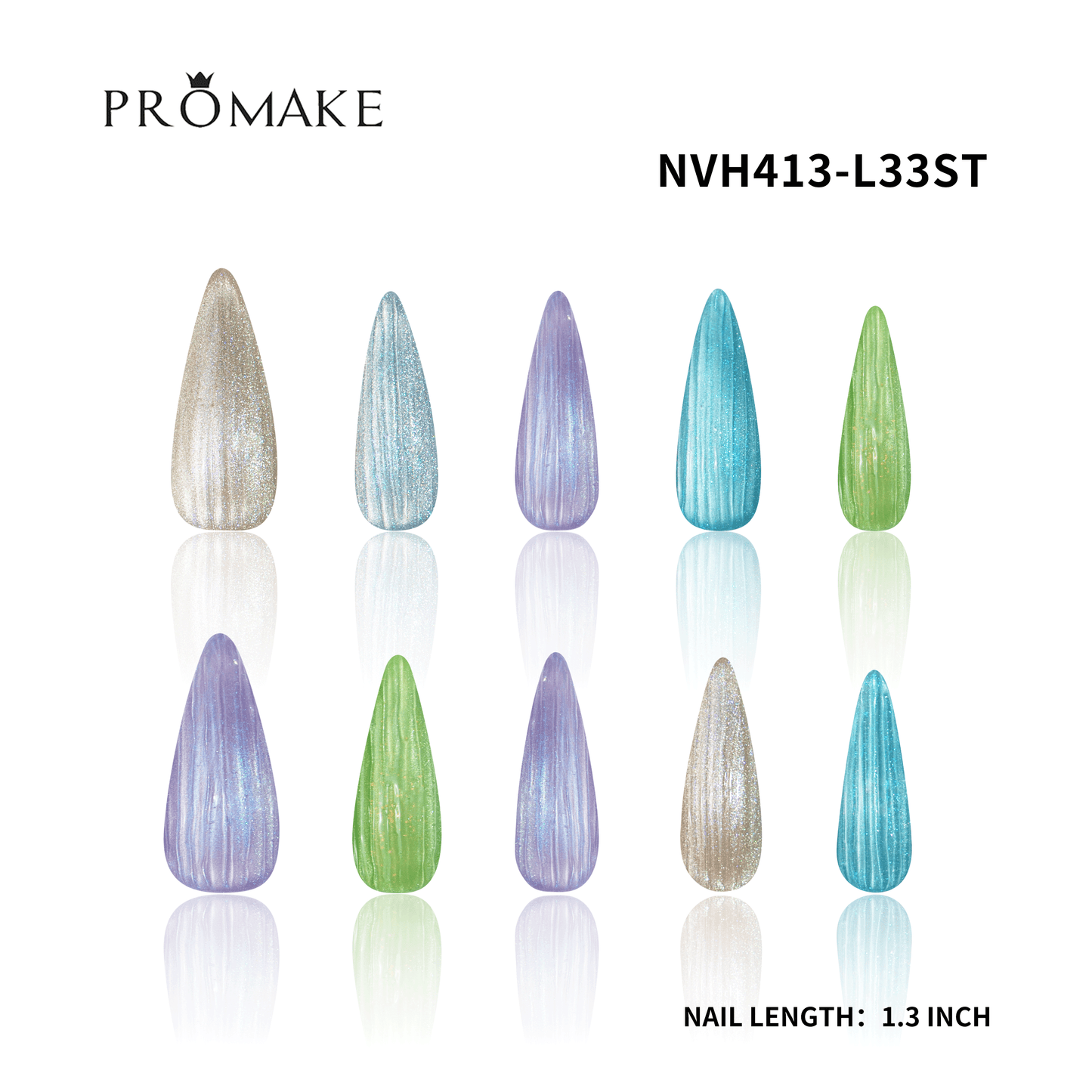 Promake New Drops 2 - New Luxury Handmade Press on Nails-Unique Design-High Quality Nails - With 2 Sets Nails Tools-XS-XL Size(副本)