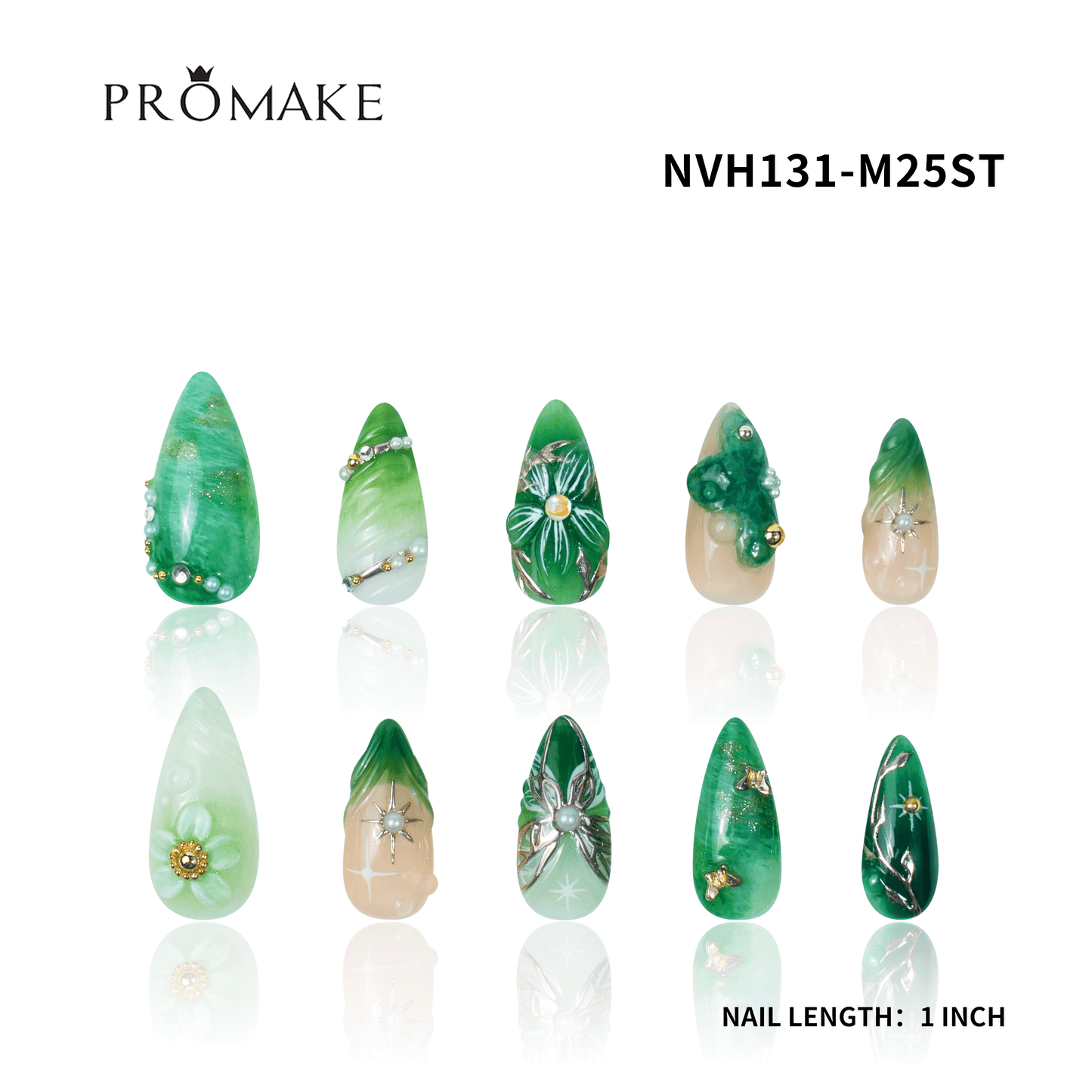 Promake New Drops 2 - New Luxury Handmade Press on Nails-Unique Design-High Quality Nails - With 2 Sets Nails Tools-XS-XL Size(副本)