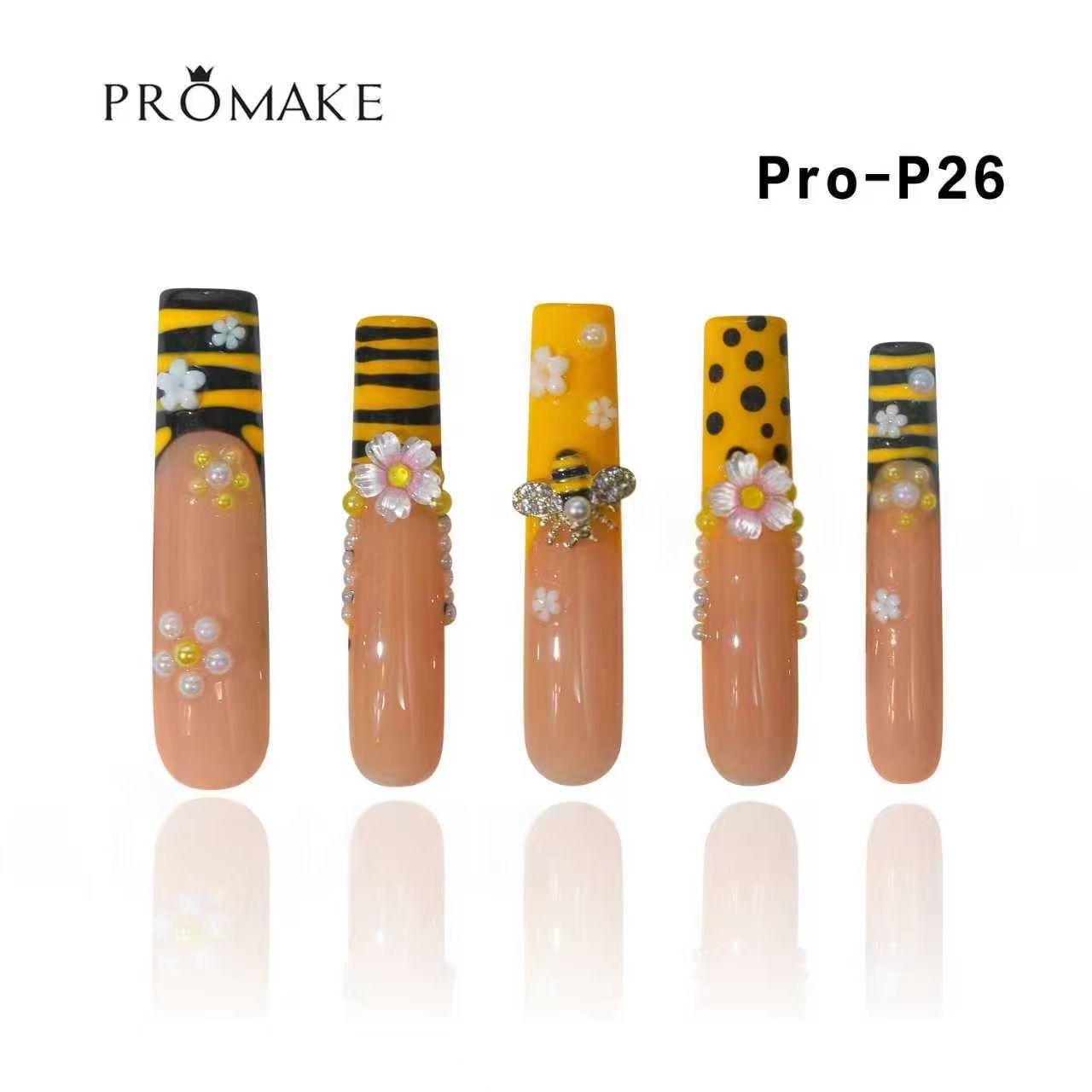Promake 2.13 Inch Nails- Luxury Handmade Press on Nails- Nail Art Nail Care- With Nails Tools- 54MM Length Super Long Length-XS-XLSize