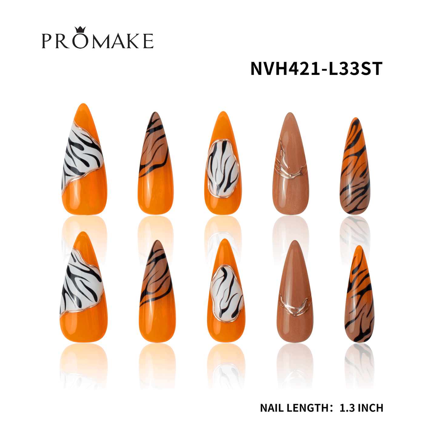 Promake New Drops 2 - New Luxury Handmade Press on Nails-Unique Design-High Quality Nails - With 2 Sets Nails Tools-XS-XL Size(副本)