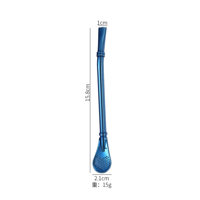 Promake® Factory Wholesale | Creative 304 Stainless Steel Filter Straw Spoon