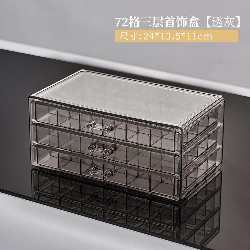 Promake® Earring Storage Box Compartment Large Capacity Multi-Layer Diamond Box Delicate Earrings Jewelry Box Anti-DDoS Pro