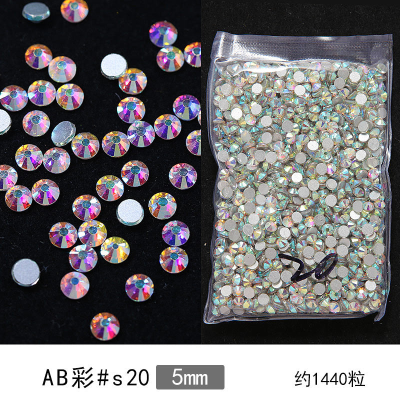 Promake® DIY Manicure Diamond Mesh Popular Nail Rhinestone Ornament Manicure Small Diamond Super Flash Diamond Decorations Dream White round Diamond Accessories Rhinestone