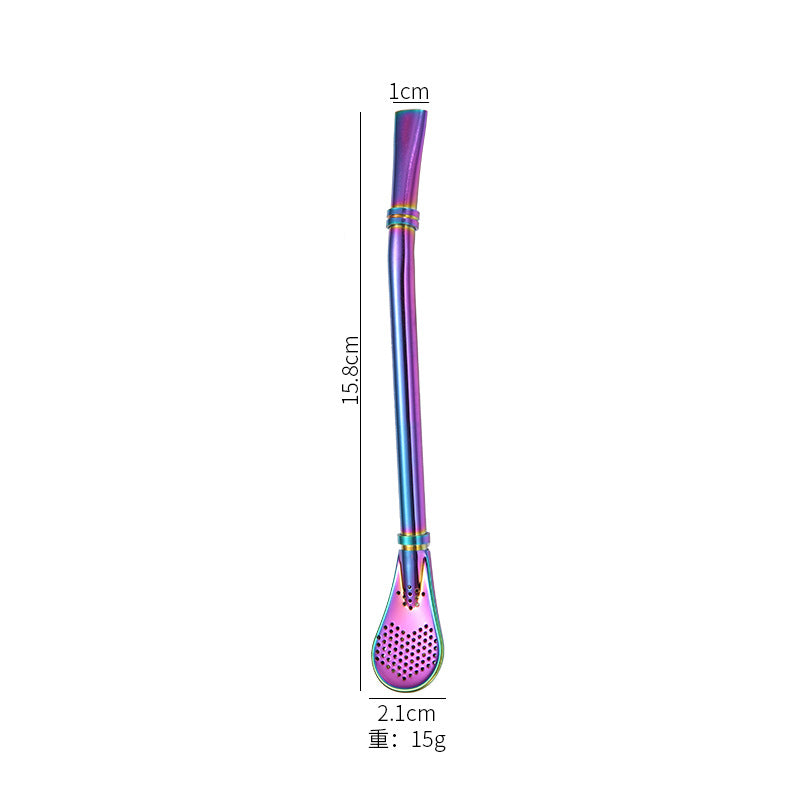 Promake® Factory Wholesale | Creative 304 Stainless Steel Filter Straw Spoon