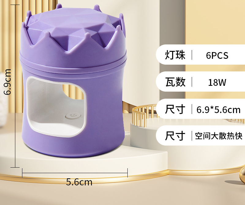 Promake® Mini Hot Lamp Phototherapy Machine Nail Heating Lamp Uv Curing Uv Lamp Quick-Drying Handheld Portable Led Nail Art Light