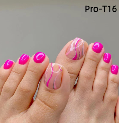 【BUY 3 GET 1】Promakepro ToeNails T1-T36 Press On Nails 24PCS/Sets Unique Design High Quality Reusable