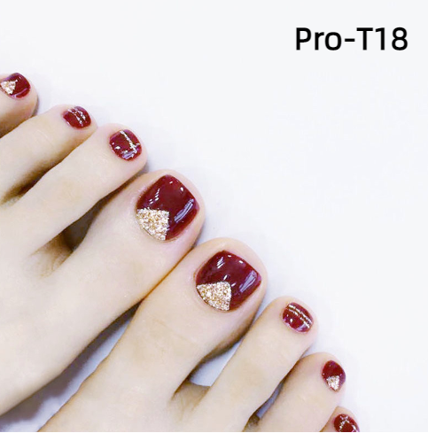 【BUY 3 GET 1】Promakepro ToeNails T1-T36 Press On Nails 24PCS/Sets Unique Design High Quality Reusable