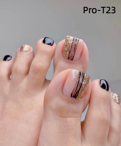 【BUY 3 GET 1】Promakepro ToeNails T1-T36 Press On Nails 24PCS/Sets Unique Design High Quality Reusable